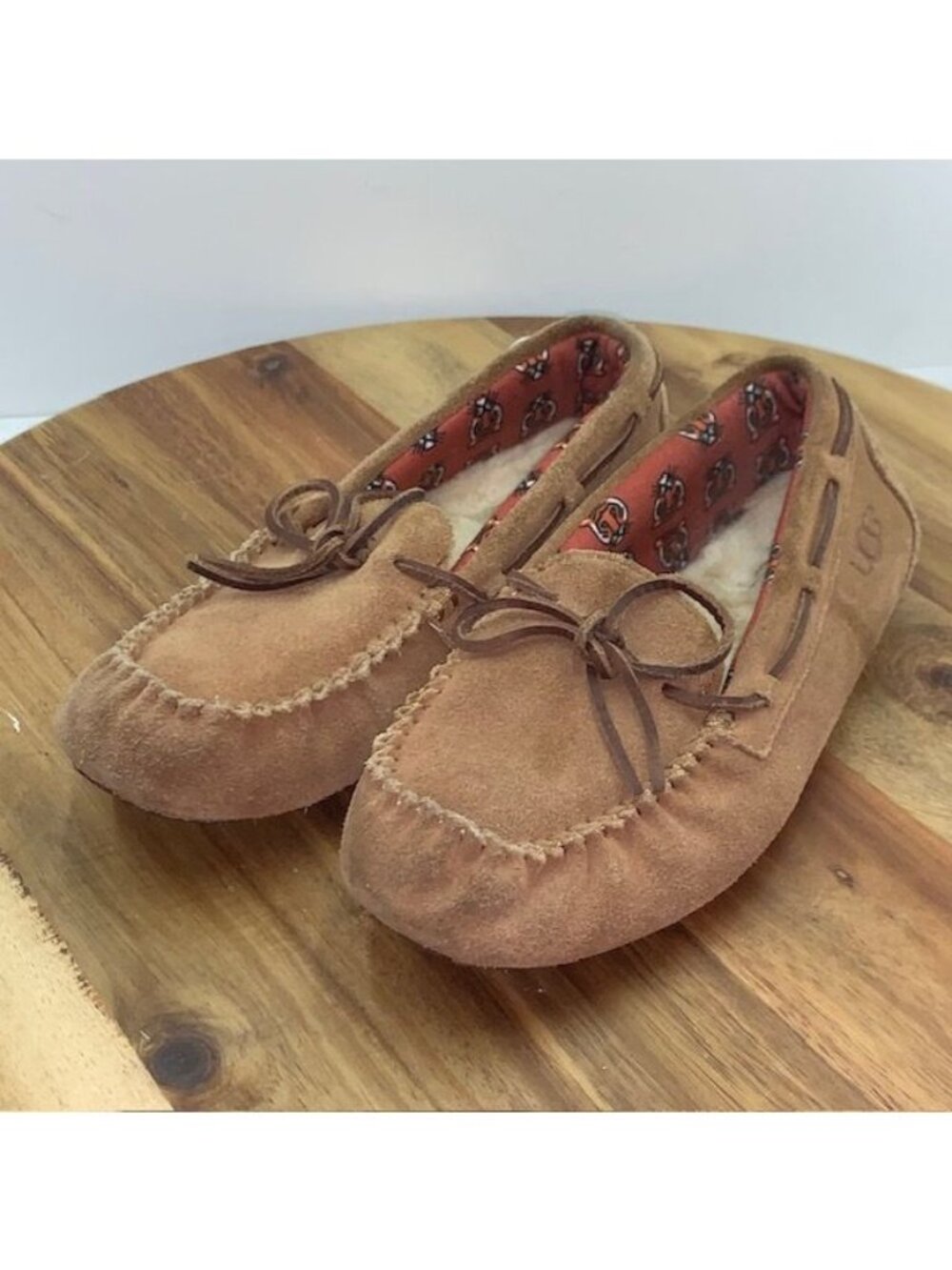 UGG Kid Ryder Jungle Moccasin Slippers 1005160K US Size 3 Suede MINT